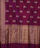 Purple Banaras Silk Saree T4273564
