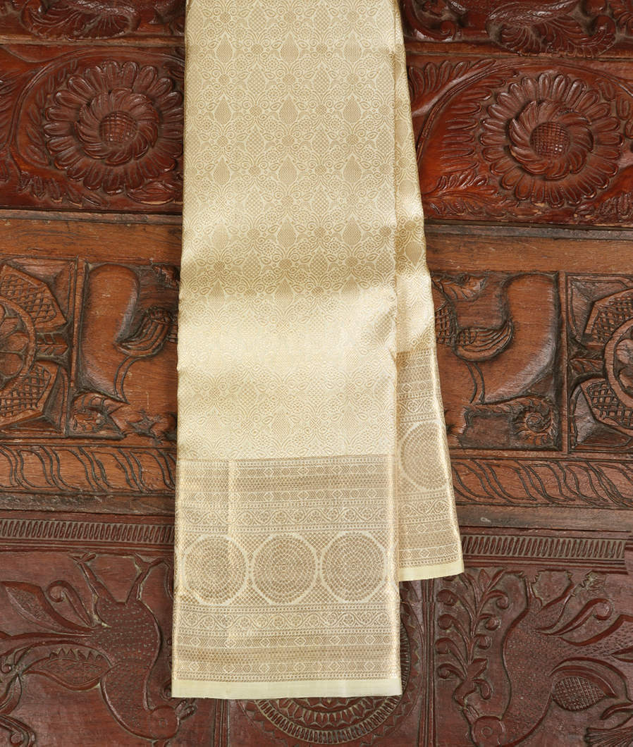 Cream Handwoven Kanjivaram Silk Saree T371413-image