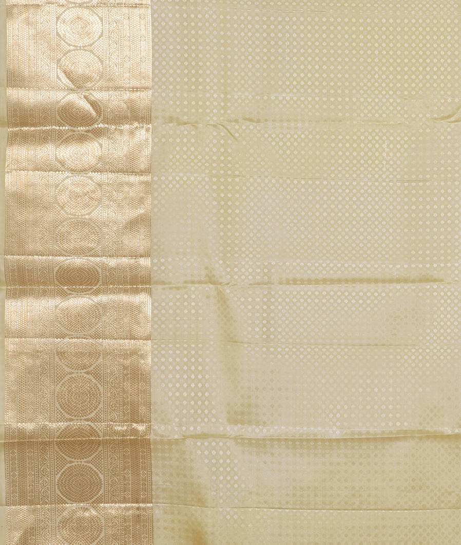 Cream Handwoven Kanjivaram Silk Saree T3714133