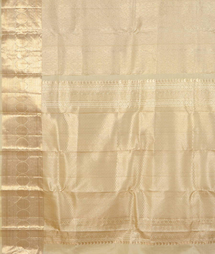 Cream Handwoven Kanjivaram Silk Saree T3714134