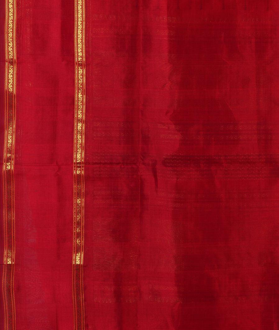 Orange Silk Cotton Saree T4341863