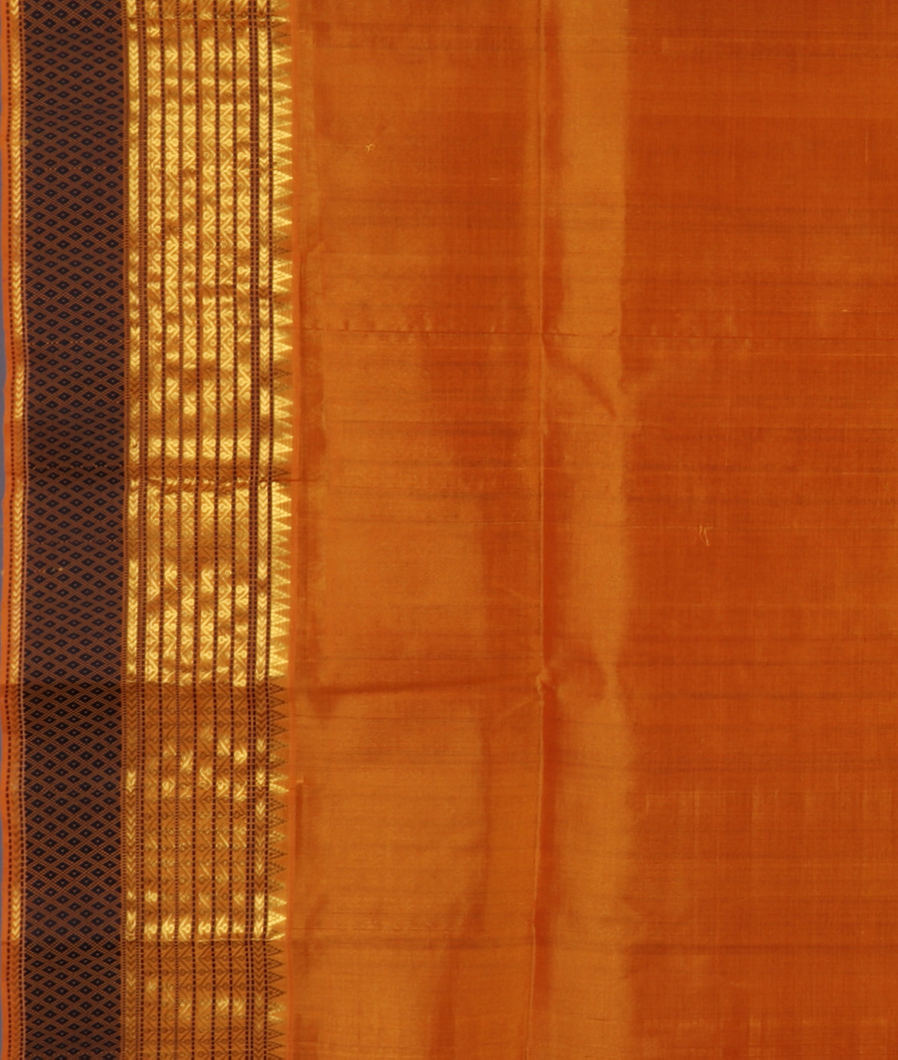 Rust Silk Cotton Saree T4341243