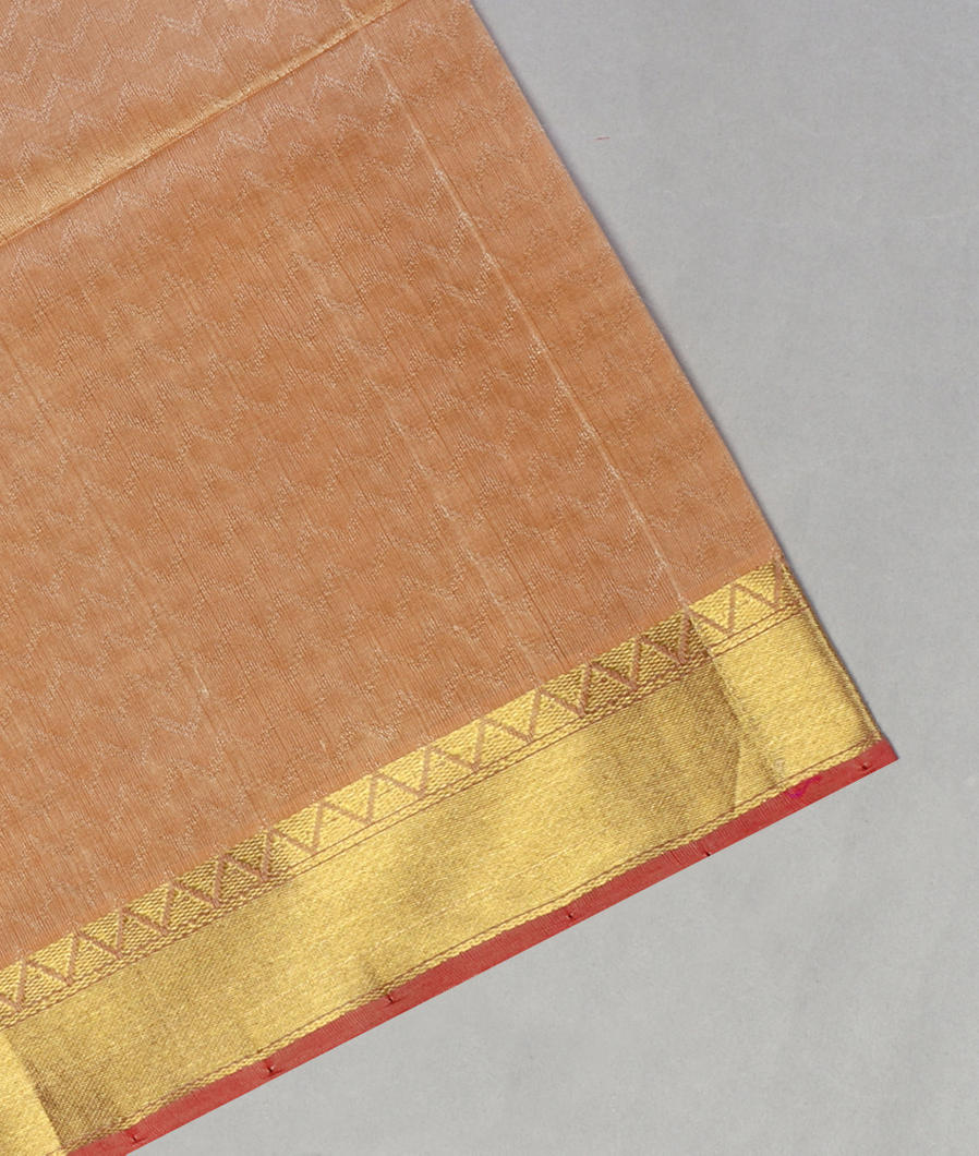 Beige Silk Cotton Saree T434209-image