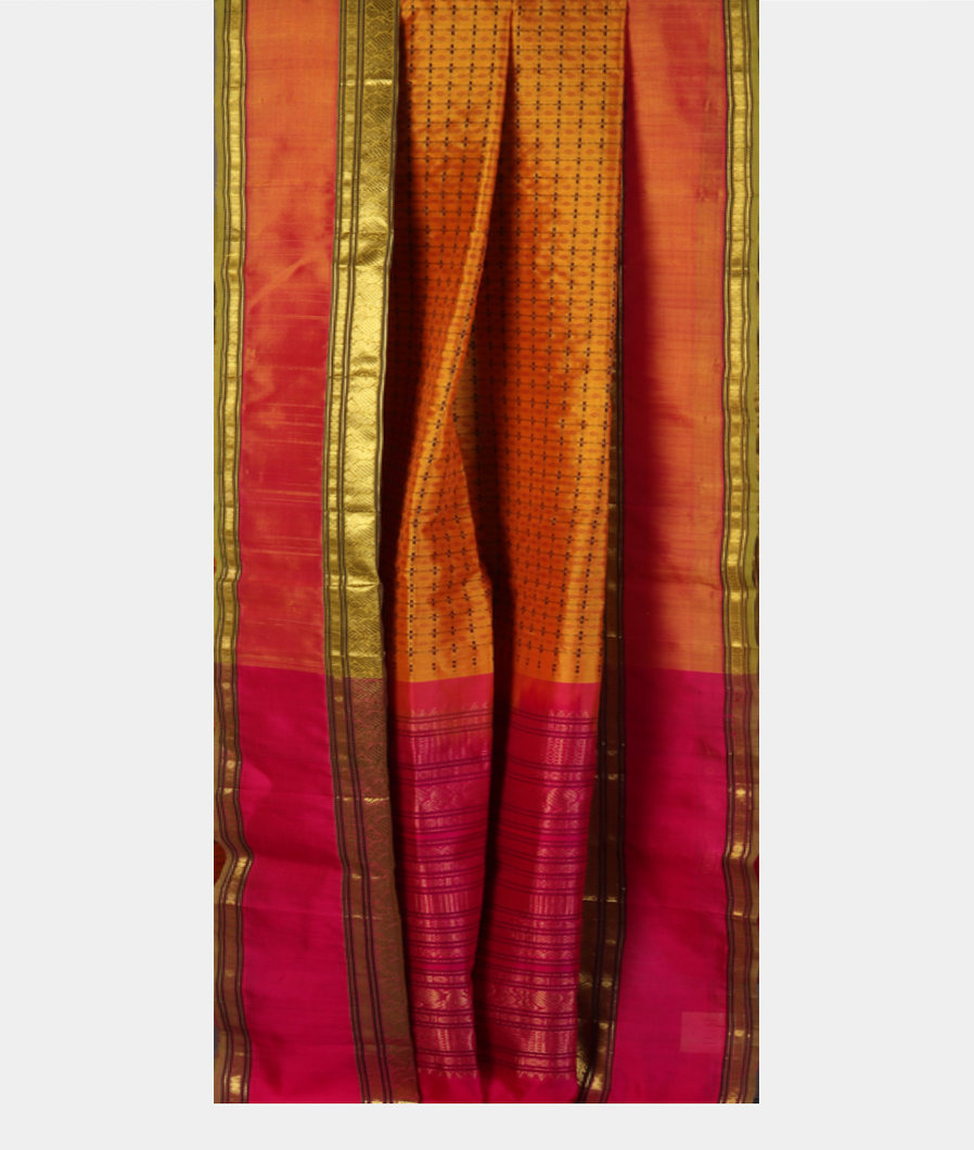 Yellow Silk Cotton Saree T4341062