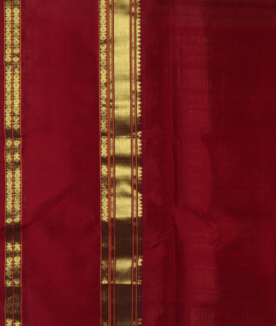 Beige Silk Cotton Saree T4341353