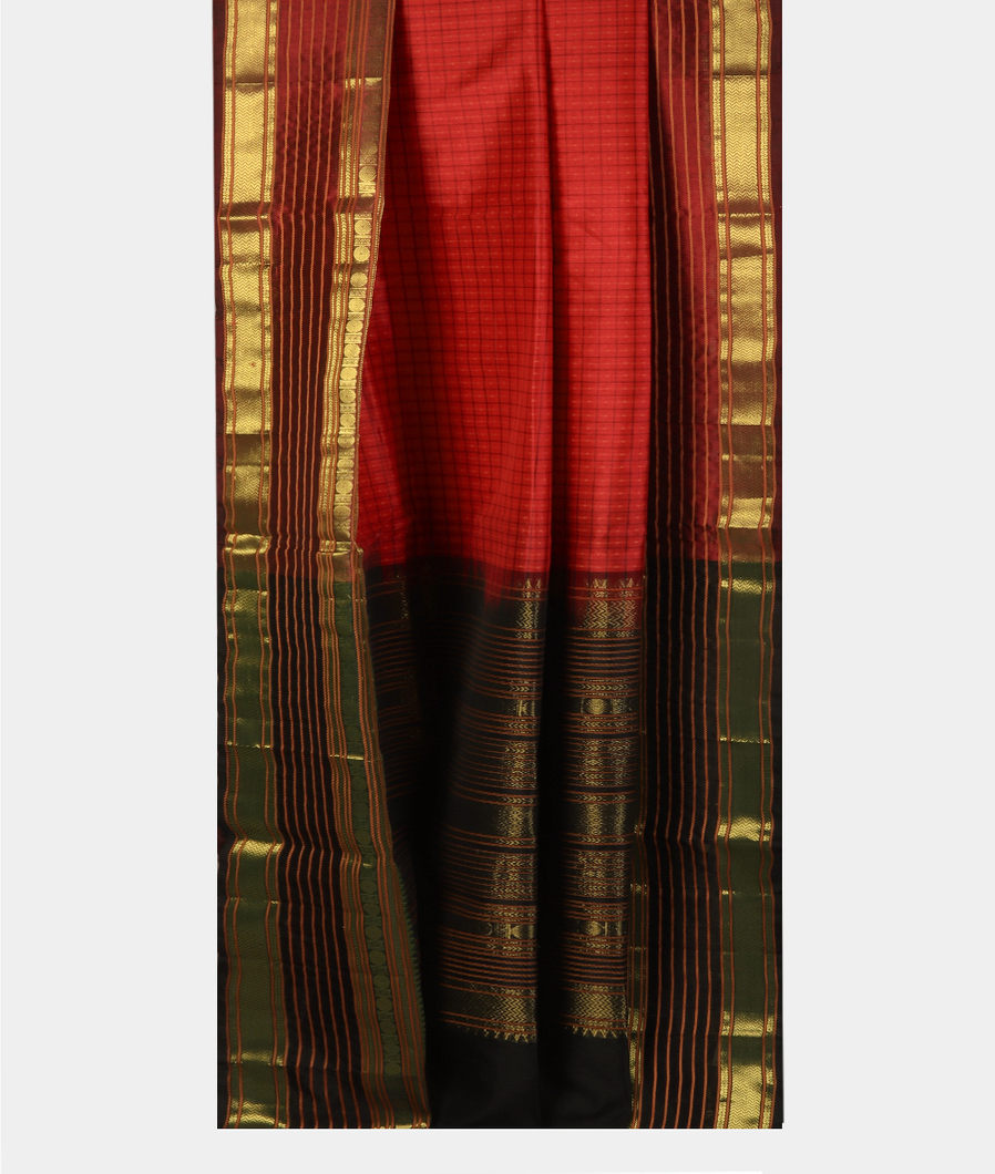 Red Silk Cotton Saree T4341782