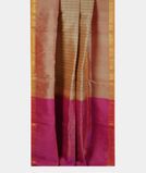 Beige Silk Cotton Saree T4341372