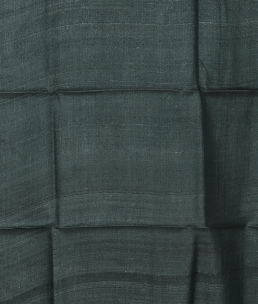 Bluish Grey Tussar Printed Saree T3907913