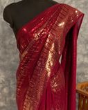 Red Georgette Silk Embroidery Saree T4327434