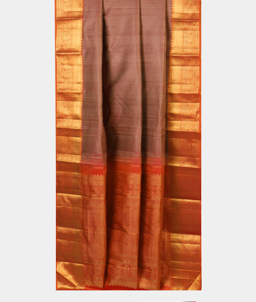 Brown Handwoven Kanjivaram Silk Saree T4278402