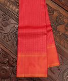 Pinkish Orange Handwoven Kanjivaram Silk Saree T4065111