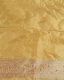 Yellow Banaras Silk Saree T4353893