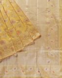 Yellow Banaras Silk Saree T4353895