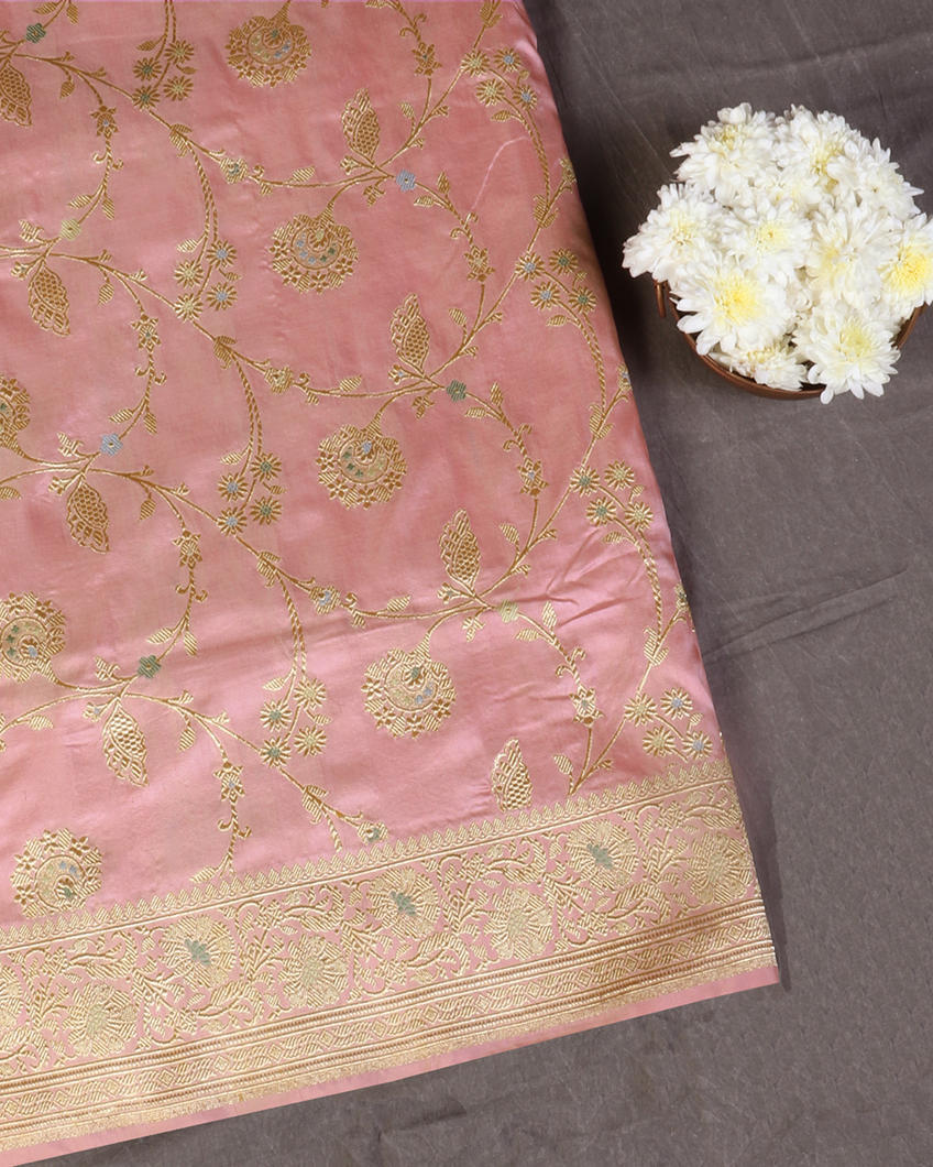 Pink Banaras Silk Saree T425403-image