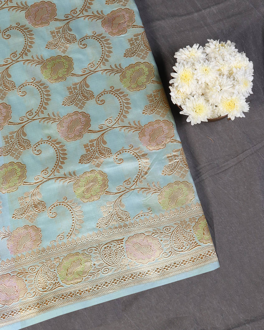 Blue Banaras Silk Saree T425405-image