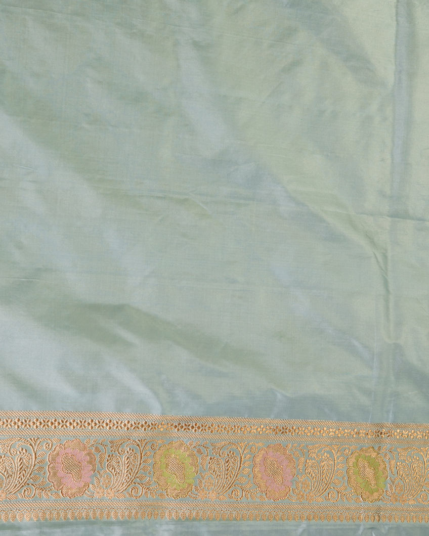 Blue Banaras Silk Saree T4254053