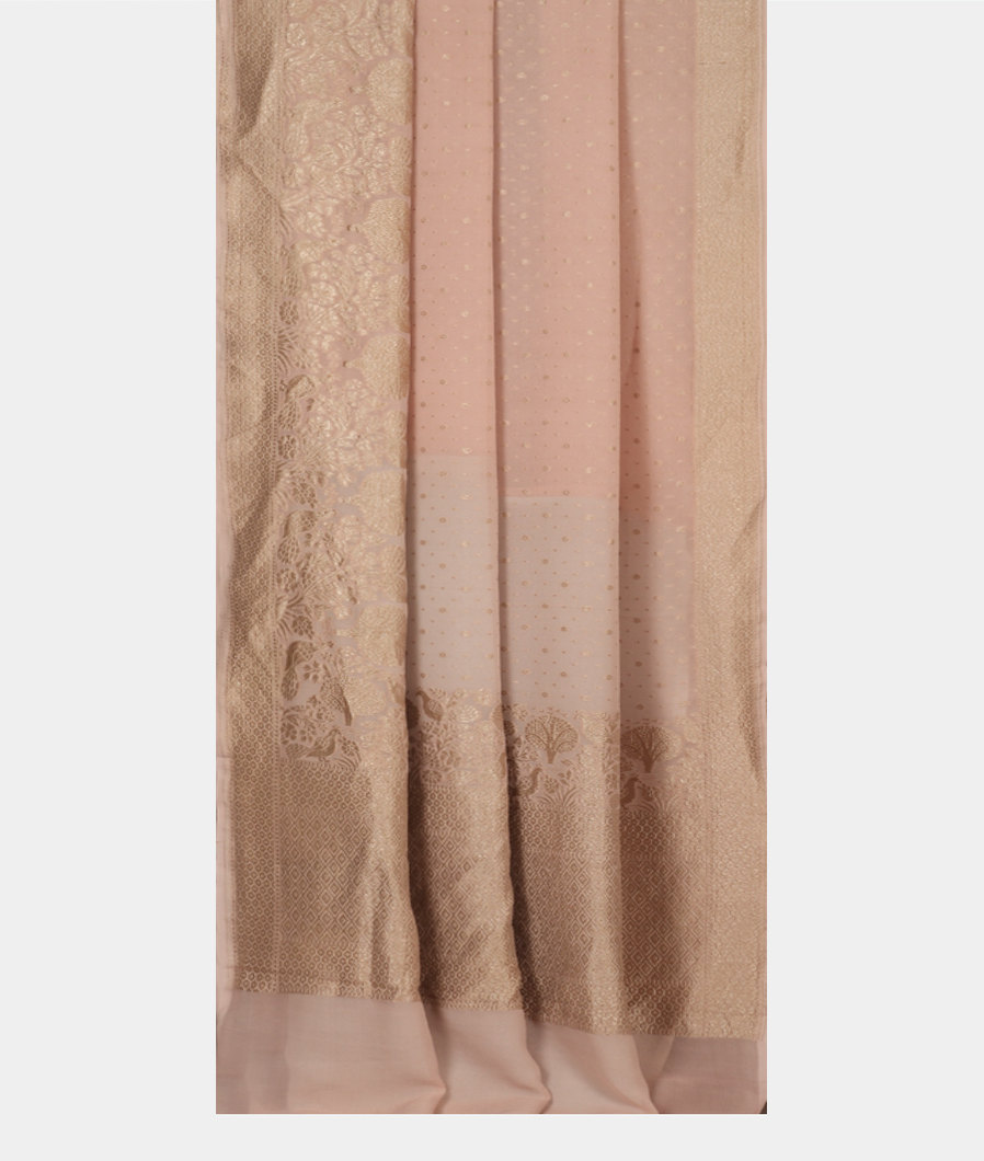 Light Pink Banaras Georgette Silk Saree T3768802