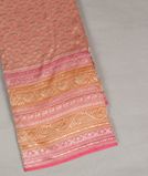 Mauve Pink Banaras Georgette Silk Saree T4249931