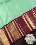 Green Handwoven Kanjivaram Silk Pavadai and Dupatta T3607182