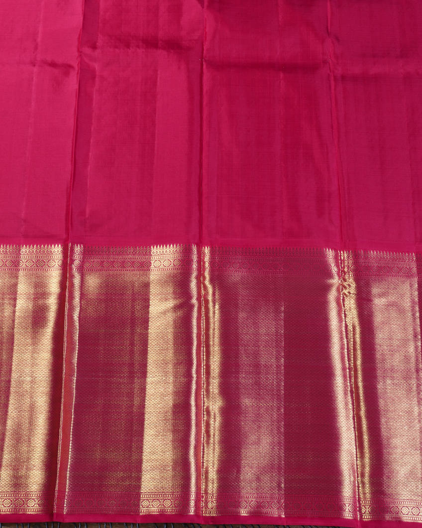 Green Handwoven Kanjivaram Silk Pavadai and Dupatta T3701963
