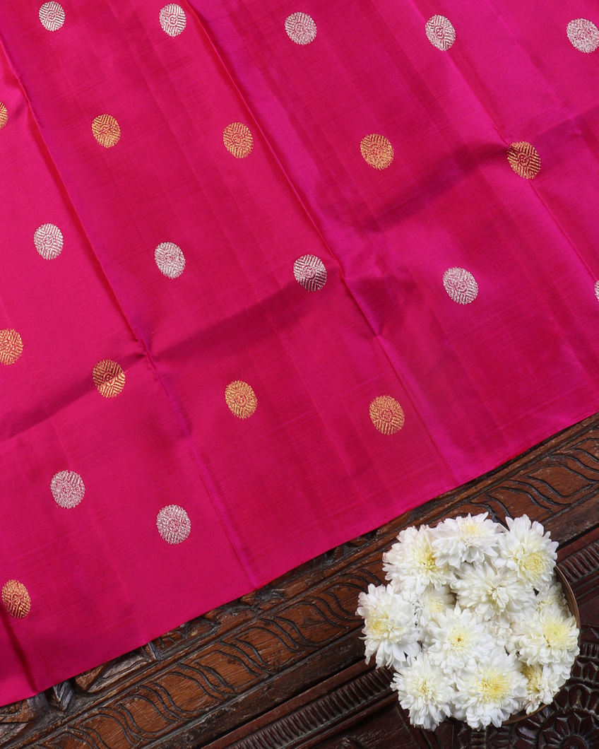 Green Handwoven Kanjivaram Silk Pavadai and Dupatta T3701964