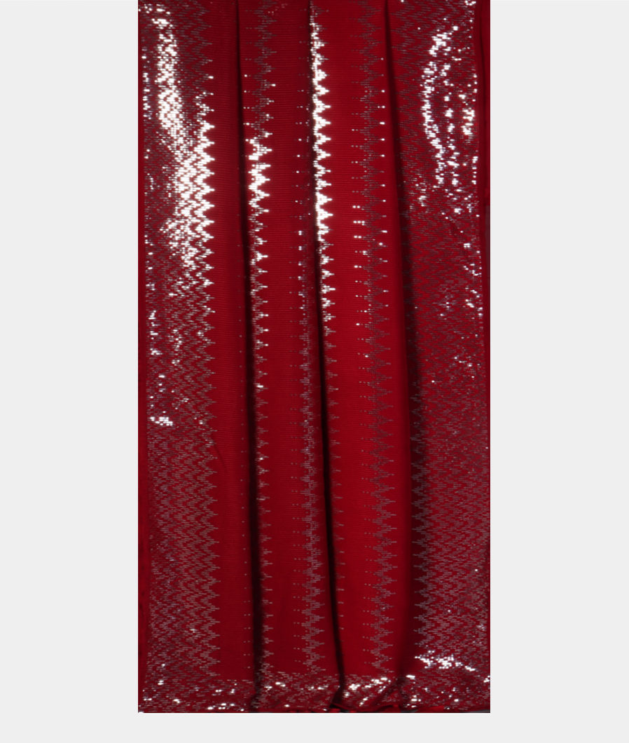 Maroon Georgette Silk Saree T4327442