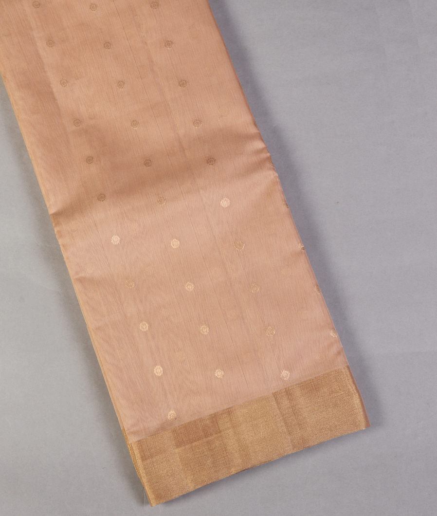 Beige Silk Cotton Saree T436148-image