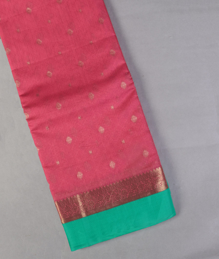 Pink Silk Cotton Saree T436169-image