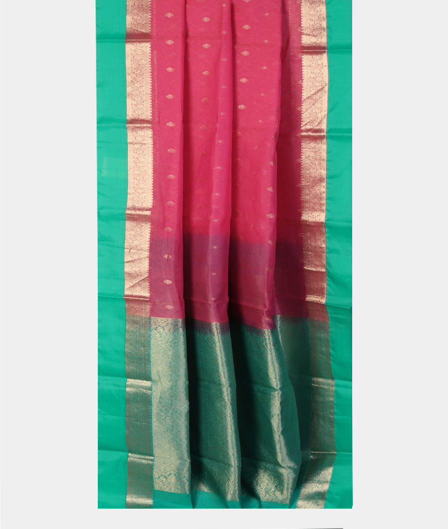 Pink Silk Cotton Saree T4361692