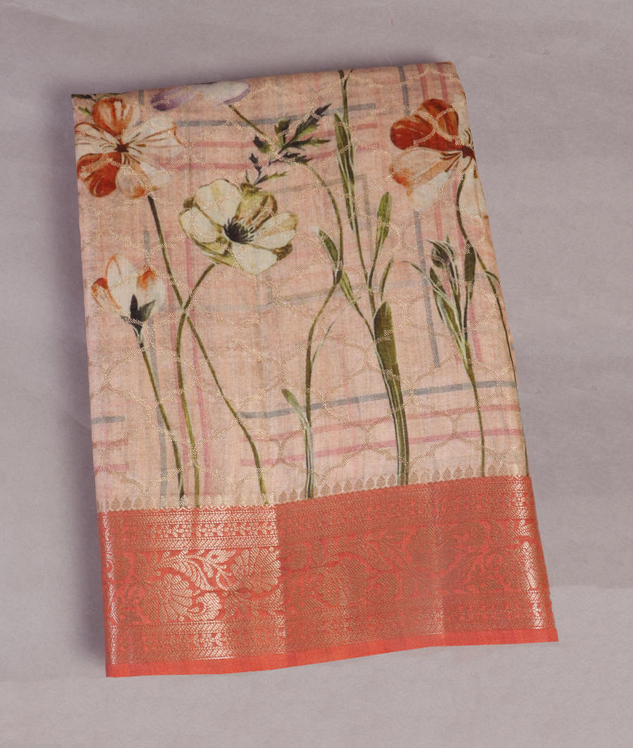 Pinkish Beige Chaniya Silk Saree T435336-image