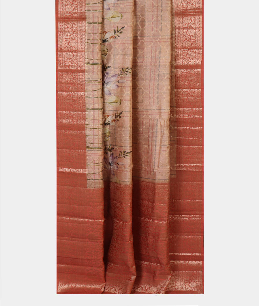 Pinkish Beige Chaniya Silk Saree T4353362