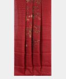 Reddish Pink Tissue Tussar Printed Saree T4301822
