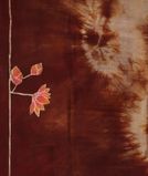 Brown Batik Printed Silk Saree T3711153