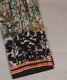 Multicolour Batik Printed Silk Saree T3916801