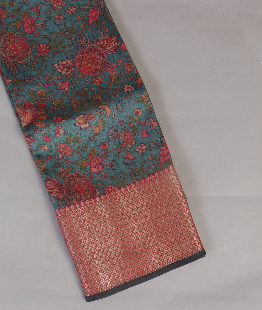 Blue Chaniya Silk Saree T431597-image