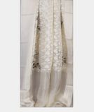 White Kora Organza Embroidery Saree T4326752