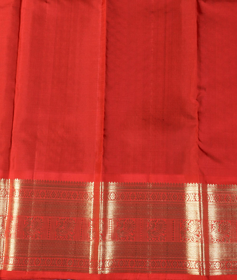 Blue Handwoven Kanjivaram Silk Kids Pavadai T4199072