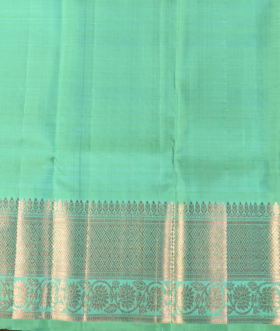 Blue Handwoven Kanjivaram Silk Kids Pavadai T4132142