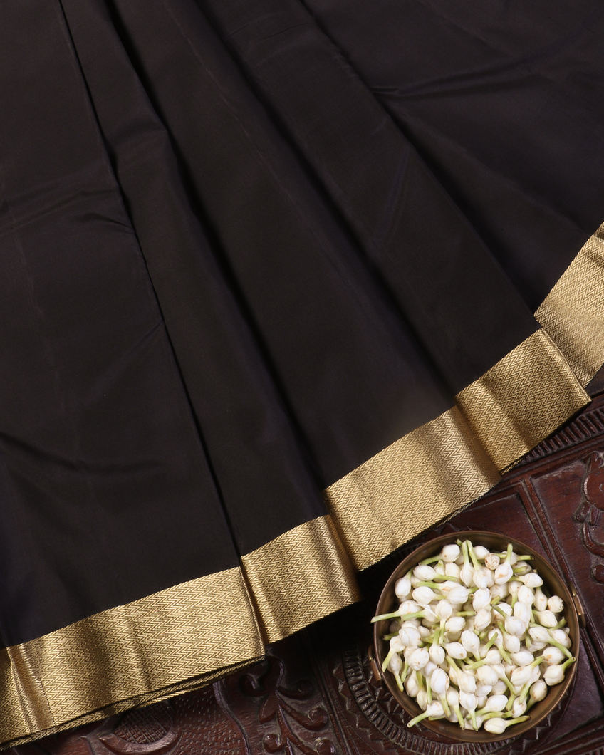 Black Soft Silk Saree T4354262