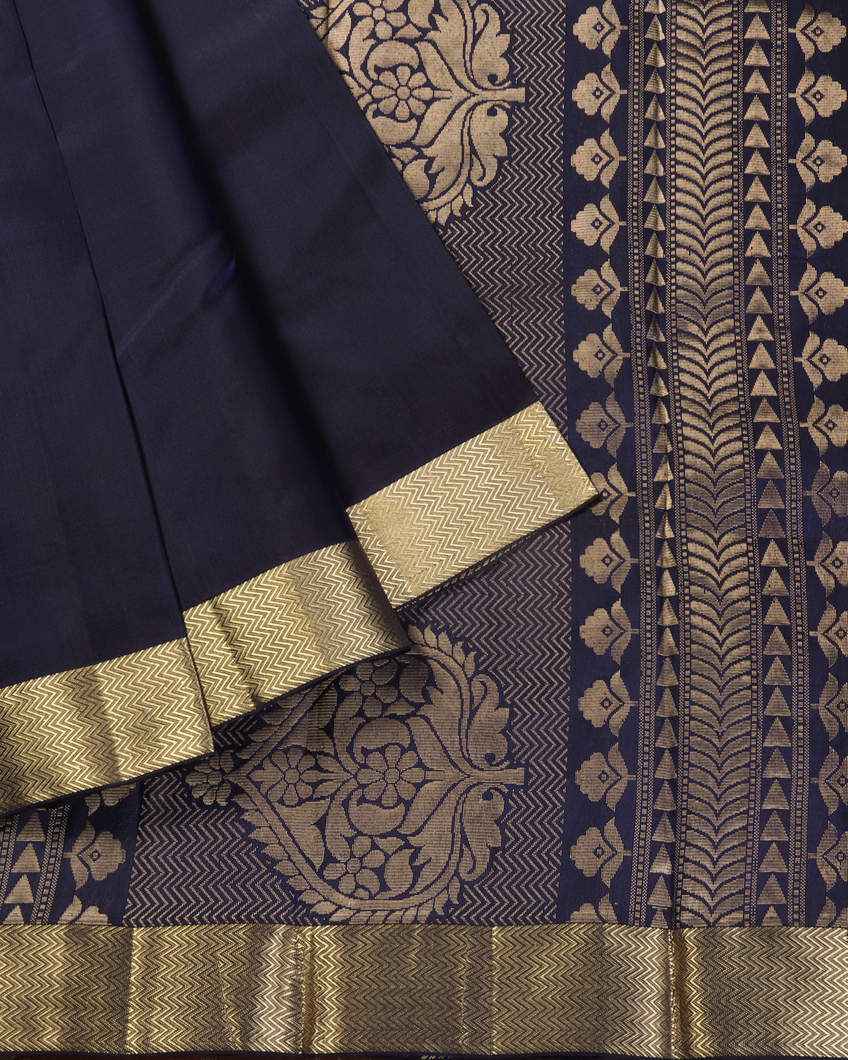 Blue Soft Silk Saree T4354224