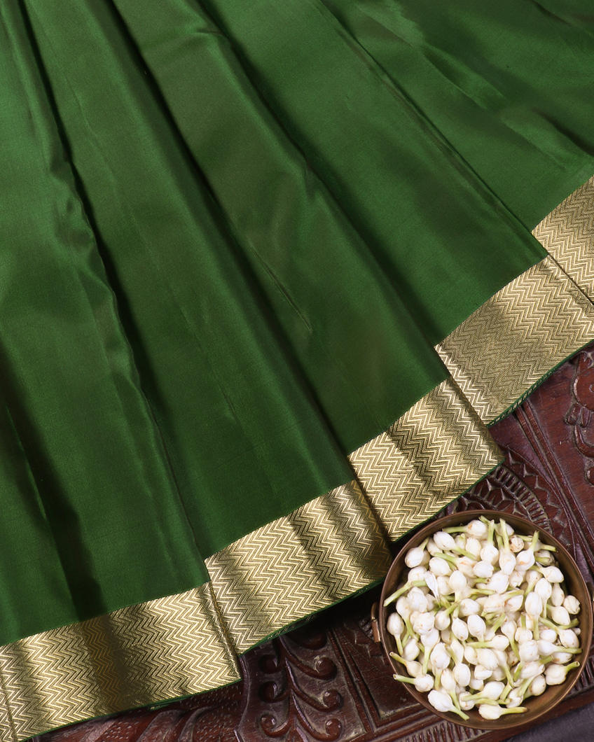 Bottle Green Soft Silk Saree T4354182