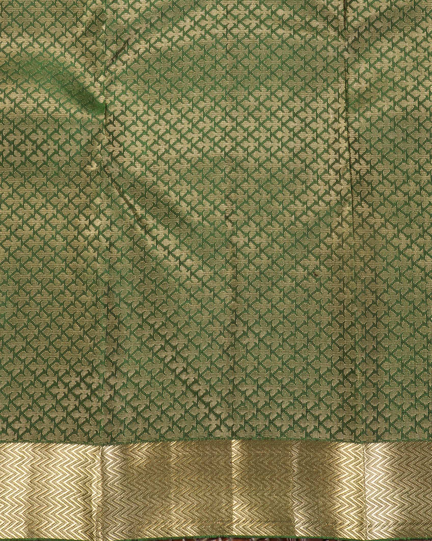 Bottle Green Soft Silk Saree T4354183