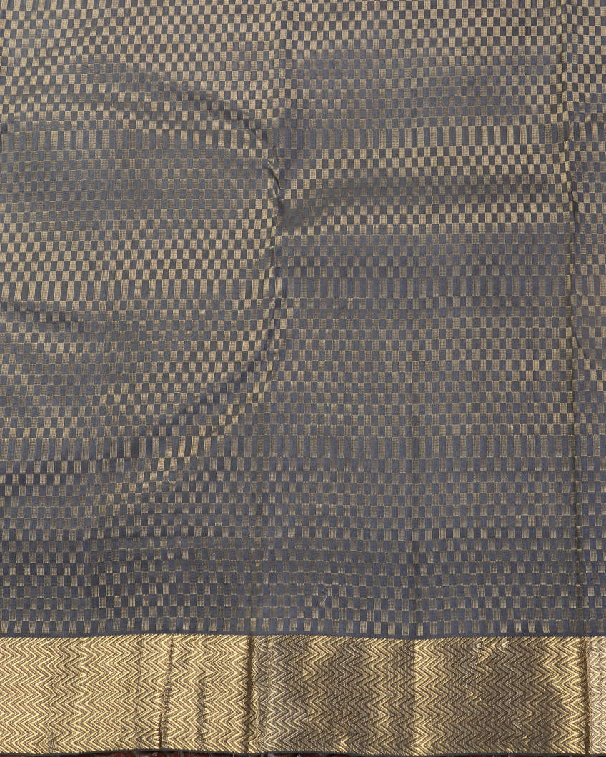 Grey Soft Silk Saree T4354253