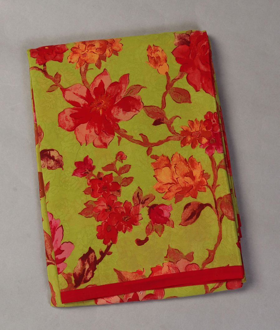 Green Crepe Silk Saree T434438-image