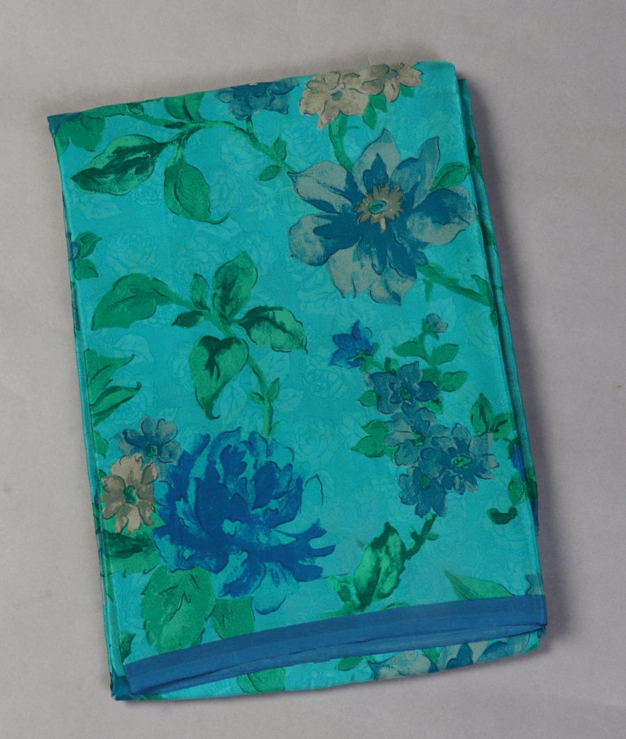 Blue Crepe Silk Saree T434452-image