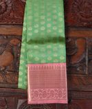 Green Handwoven Kanjivaram Silk Kids Pavadai T4324201