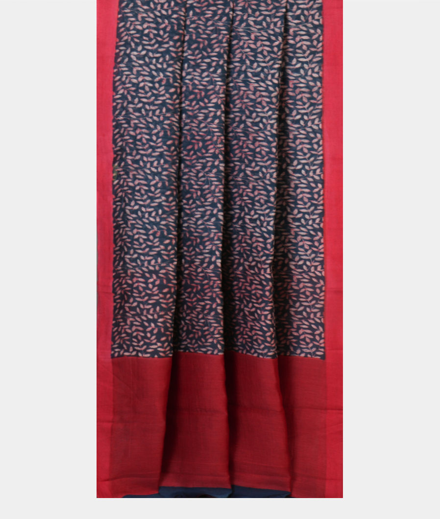 Blue Soft Printed Cotton Saree T4311902