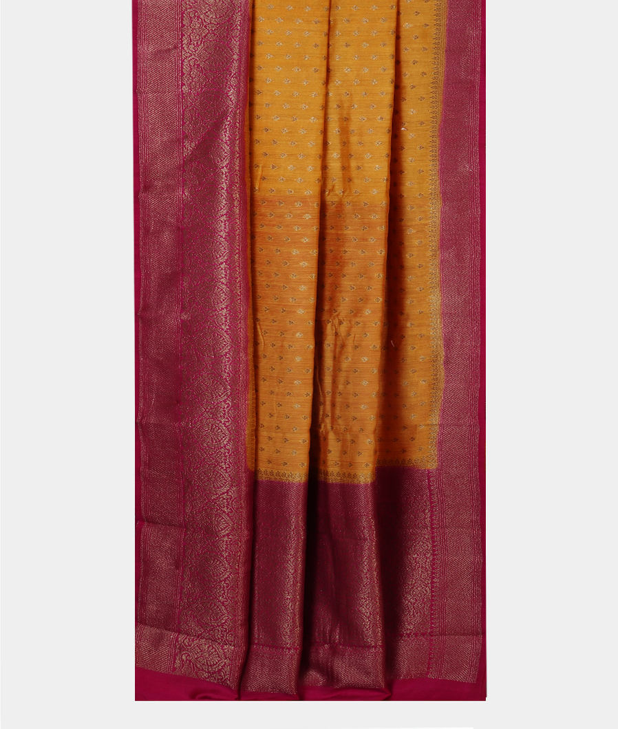 Yellow Banaras Tussar Saree T4365132
