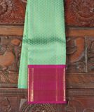 Green Handwoven Kanjivaram Silk Kids Pavadai T4324381