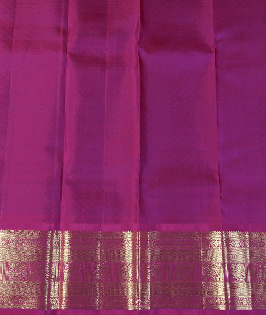 Green Handwoven Kanjivaram Silk Kids Pavadai T4324382